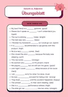 Vorschau - Arbeitsblätter - Adverb vs. Adjective Erklärung und Übung - Seite 1