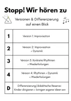 Vorschau - Arbeitsblätter - Musik-Reaktionsspiel mit Triangel: Stopp! Wir hören zu - Seite 1