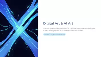 Vorschau - Präsentationen/Tafelbilder - Digital Art & AI Art Presentation | Creativity, Technology & The Future of Art - Seite 1
