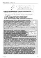 Vorschau - Arbeitsblätter - Glaubensvorbilder: Albert Schweitzer - Seite 1