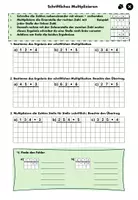 Vorschau - Arbeitsblätter - Schriftliches Multiplizieren - leicht - Deckblatt