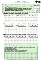 Vorschau - Arbeitsblätter - Schriftliches Multiplizieren - schwer - Deckblatt
