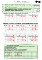 Vorschau - Arbeitsblätter - Schriftliches Multiplizieren - schwer - Seite 1