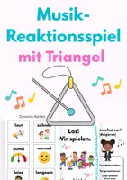 Vorschau - Arbeitsblätter - Musik-Reaktionsspiel mit Triangel: Stopp! Wir hören zu - Deckblatt