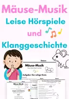 Vorschau - Arbeitsblätter - Mäuse-Musik: Leise Hörspiele & Klanggeschichte für Kinder - Deckblatt