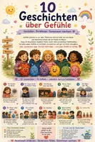 Vorschau - Arbeitsblätter - 10 Geschichten über Gefühle - Deckblatt