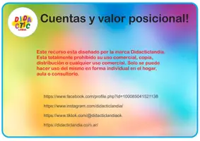 Vista previa - Hojas de trabajo - Cuentas y valor posicional - página 1