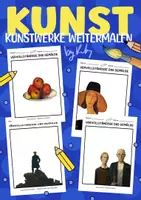 Vorschau - Mal- und Bastelvorlagen - Berühmte Kunstwerke zum Weitermalen - Kunst für Zwischendurch & Vertretungsstunden - Deckblatt