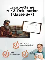 Vorschau - Spiele - Escape Game zur 3. Deklination im Lateinunterricht - Deckblatt