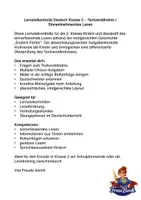 Vorschau - Arbeitsblätter - Test Deutsch Lesen Textverständnis Klasse 2 - Seite 1
