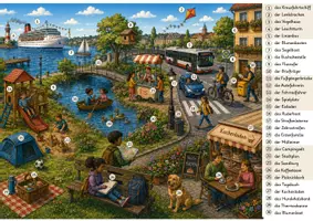 Vorschau - Arbeitsblätter - Wimmelbild Rätsel mit zusammengesetzen Nomen - Seite 3
