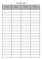 Vorschau - Anderer Materialtyp - Toilettenliste - Vorlage - Seite 2