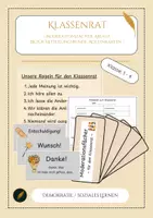 Vorschau - Poster - Materialpaket: Klassenrat (Protokoll, BK, Rollenkarte ...) - Deckblatt