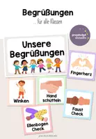 Vorschau - Bildkarten - Unsere Begrüßungen - Begrüßungsritual - Bildkarten - Deckblatt