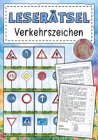 Vorschau - Arbeitsblätter - Lesespaziergang Verkehrszeichen - Deckblatt