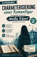 Vorschau - Klassenarbeiten - Klassenarbeit - Charakterisierung einer Romanfigur - Deckblatt