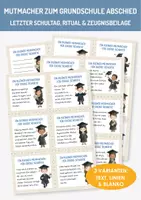 Vorschau - Fördermaterial/Inklusion - Abschied Grundschule | Abschied 4. Klasse | Das wahre Zeugnis | Grundschulabschluss – Übergang in die 5. Klasse | Beilage zum Zeugnis | Mutmacher-Karten für die 4. Klasse - Deckblatt