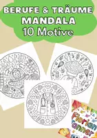 Vorschau - Mal- und Bastelvorlagen - Ausmal-Mandalas Berufe & Träume – Kunst - Deckblatt