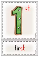 Vorschau - Poster - Picture + Word Cards / Flashcards "Ordinal numbers" - Seite 1