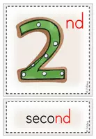 Vorschau - Poster - Picture + Word Cards / Flashcards "Ordinal numbers" - Seite 2