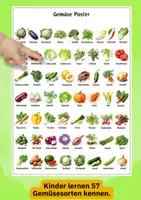 Vorschau - Poster - Gemüse Poster für Kinder – 57 Gemüsesorten lernen mit realistischen Bildern | Kita & Grundschule - Seite 2