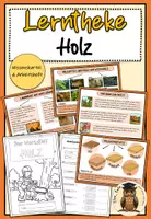 Vorschau - Arbeitsblätter - Der Werkstoff Holz Lerntheke Klasse 3 Klasse 4 - Deckblatt