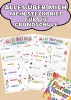 Vorschau - Arbeitsblätter - Steckbrief „Alles über mich“ – Deutsch - Deckblatt