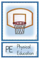 Vorschau - Poster - Picture + Word Catrds /Flashcards "School subjects" - Seite 1