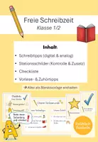 Vorschau - Präsentationen/Tafelbilder - Freie Schreibzeit in Klasse 1/2 - Deckblatt