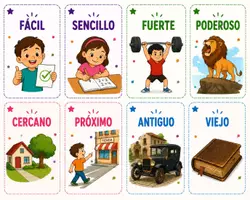 Vista previa - Juegos / Gamificación - Sinónimos con Estrellín. Juego manipulativo tipo memory. Vocabulario infantil. Primer ciclo primaria. Estimulación oral, atención. - página 2