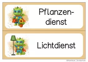 Vorschau - Bildkarten - Drachenklasse Klassendienste Klassentier Drache - Seite 2