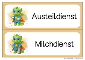 Vorschau - Bildkarten - Drachenklasse Klassendienste Klassentier Drache - Seite 3