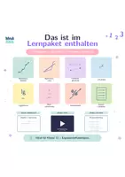 Vorschau - Unterrichtsreihen - Exponentialfunktionen – Aufgabenheft Klasse 11 mit Checkliste & Erklärvideos - Deckblatt