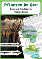 Vorschau - Arbeitsblätter - Pflanzen im See: Sachunterricht Ökosystem See - Deckblatt