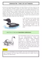 Vorschau - Arbeitsblätter - Tiere im See: Zonen & Ökosystem - Seite 1