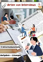 Vorschau - Arbeitsblätter - Arten von Interviews: Strukturierte, halbstrukturierte und offene Interviews - Deckblatt