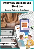 Vorschau - Arbeitsblätter - Interview: Aufbau und Struktur - Deckblatt