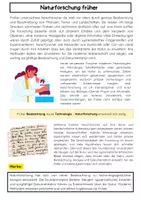 Vorschau - Arbeitsblätter - Naturforschung früher und heute: Methoden, Technologien, Umwelt - Seite 1