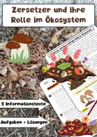 Vorschau - Arbeitsblätter - Zersetzer (Destruenten) und ihre Rolle im Ökosystem - Deckblatt