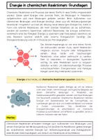 Vorschau - Arbeitsblätter - Energie in chemischen Reaktionen: Reaktionsenthalpie, Aktivierungsenergie, Katalysatoren, exotherm, endotherm - Seite 1
