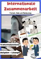 Vorschau - Arbeitsblätter - Internationale Zusammenarbeit: Globalisierung und internationale Organisationen - Deckblatt