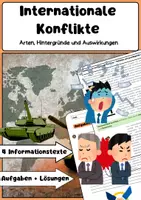 Vorschau - Arbeitsblätter - Internationale Konflikte: Ursachen, Kriege & Diplomatie - Deckblatt