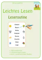 Vorschau - Arbeitsblätter - Leichtes Lesen: Leseroutine (genau & sinnerfassend Lesen) - Deckblatt