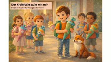 Vorschau - Unterrichtsreihen - Der Kraftfuchs geht mit mir - Komplettpaket für den Schulstart - erster Schultag - Einschulung - Deckblatt
