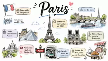 Vorschau - Arbeitsblätter - Lernposter + Arbeitsblätter zum Thema "Paris" + Lösung & MP3 + Mindmap + Infografik - Seite 2