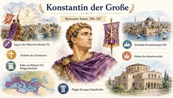 Vorschau - Arbeitsblätter - Arbeitsblatt "Konstantin der Große" + Onlineübung & MP3 + Infografik - Seite 2