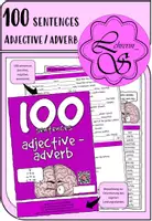 Vorschau - Arbeitsblätter - 100 sentences: adjective - adverb - Deckblatt