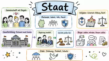 Vorschau - Arbeitsblätter - Arbeitsblatt "Staaten" + Onlineübung & MP3 + Infografik - Seite 1