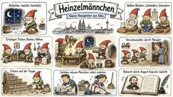 Vorschau - Arbeitsblätter - Lernposter + Arbeitsblätter zum Thema "Heinzelmännchen" + Lösung & MP3 + Mindmap + Infografik - Seite 2