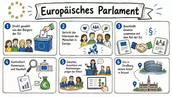 Vorschau - Arbeitsblätter - Lernposter + Arbeitsblatt "Europäisches Parlament" + Onlineübung & MP3 + Mindmap + Infografik - Seite 2